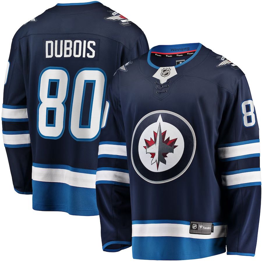 Men Winnipeg Jets #80 Pierre-Luc Dubois Fanatics Branded Navy Breakaway Player NHL Jersey